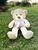Urso De Pelucia Macio Bicho 50cm Criança Presente Com Laço Várias Cores Cinza laço branco