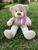 Urso De Pelucia Macio Bicho 50cm Criança Presente Com Laço Várias Cores Cinza laço rosa