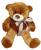 Urso De Pelucia Macio Bicho 50cm Criança Presente Com Laço Várias Cores Caramelo laço nude