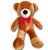 Urso de Pelúcia Teddy 50cm Fofinho Com Laço Presente Decoração Brinquedo Infantil Mel