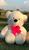 Urso gigante 90cm teddy pelucia antialérgico baunilha laço varias cores Baunilha, Pink