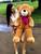 Urso Gigante Grande Pelúcia Teddy 110cm Mel Gravata rosa