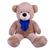 Urso Gigante Grande Pelúcia Teddy 140cm Avelã Gravata azul