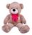 Urso Gigante Grande Personalizado Pelúcia Macio Teddy 90 Cm Avelã