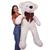 Urso Gigante Pelúcia Grande Teddy 1,10 Metros - Beca Baby Baunilha, Tabaco