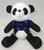 Urso Panda Pelúcia Velboa 33cm Fofinho Com Laços Varias Cores Azul escuro