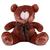 Urso Teddy De Pelúcia Sentado Com Laço Tamanho G 50cm - Barros Baby Store Mel com laço tabaco