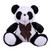 Urso Teddy De Pelúcia Sentado Com Laço Tamanho G 50cm - Barros Baby Store Panda com laço tabaco
