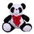 Urso Teddy De Pelúcia Sentado Com Laço Tamanho G 50cm - Barros Baby Store Panda com laço vermelho