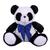 Urso Teddy De Pelúcia Tamanho 50cm G Panda com laço azul