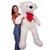 Urso Teddy Gigante 1,40M LuckBaby - 226 Baunilha vermelho