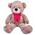 Urso Teddy Grande 1,40 Metro Gigante Pelúcia 140 Cm Nacional - Barros Baby Store Avela laço pink