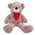 Urso Teddy Grande 1,40 Metro Gigante Pelúcia 140 Cm Nacional - Barros Baby Store Avela laço vermelho