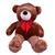 Urso Teddy Grande 1,40 Metro Gigante Pelúcia 140 Cm Nacional - Barros Baby Store Mel laço vermelho