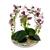 Vaso Arranjo Orquídea Artificial Centro De Mesa Decoração Branco com bordô