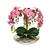 Vaso Arranjo Orquídea Artificial Centro De Mesa Decoração Rosa Claro