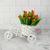 Vaso Bicicleta Miniatura com Arranjo de Flores - Decoração  Flor Laranja