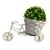 Vaso Bicicleta Miniatura com Arranjo de Flores - Decoração Flor Buchinho Verde