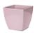 Vaso Cachepô de Plástico Elegance Quadrado N 1 Nutriplan cor Rose