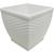 Vaso Cachepo Rattan Medio Quadrado Branco Injeplastec 648r branco