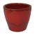 Vaso Cachepot de Cerâmica Pequeno 10x9 Colorido p/ Decoração  Vermelho