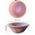 Vaso cuia bacia de cerâmica p/rosa do deserto, bonsai, cactos, suculentas - cores variadas rosa