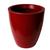 Vaso de planta decorativo coluna lisa brilhante interior e exterior jardim 40x31 VERMELHO