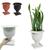 Vaso Decoração / Cachepô  Redondo Taça alta  - Vaso de Planta Grego Arthemis Off White