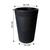 Vaso decorativo coluna redonda luxo grafiato jardim e varanda grande 58 x 36 PRETO