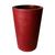 Vaso decorativo coluna redonda luxo grafiato jardim e varanda grande 58 x 36 VERMELHA