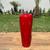 Vaso Estilo Vietnamita Fibra Vidro Vitrificado Fino 66x29cm Vermelho