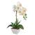 Vaso Flores Artificiais Vaso Arranjo Orquídeas Decorativas Branco