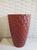 vaso para decoração plantas naturais artificiais em polietileno tipo coluna redondo Vermelho
