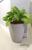 vaso para decoração plantas naturais artificiais em polietileno tipo coluna redondo Cinza