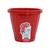 Vaso para Plantas Decorativo Cachepot Com Prato N13   Uninjet Vermelho