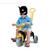 Velotrol infantil triciclo andador motinha mini moto toca motoquinha branco e vermelho super patrol Preto, Amarelo, Morceguinho