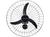 Ventilador de Parede Ventisol Premium 60cm - 3 Velocidades Preto