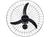 Ventilador de Parede Ventisol Premium 60cm - 3 Velocidades Preto