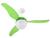Ventilador de Teto Aliseu GEO EL/IN 3 Pás 3 Velocidades Rosa para 2 Lâmpadas Verde