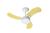 Ventilador de Teto New Baby Led Colors Branco 110v amarelo