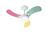 Ventilador de Teto Quarto Infantil New baby Led Colors Fem