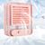 Ventilador e Umidificador de Ar Climatizador de Mesa 3 Velocidades Branco