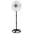 Ventilador Oscilante de Coluna 50cm Premium - Grade Aço Preto Cromo