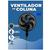 Ventilador pedestal Turbo 6 pás 1,30 cm A 48 cm L potência 75W Preto