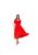 Vestido 3 Marias Midi Soltinho Decote V Manga Curta Casual Vermelho