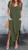 Vestido Barra Arredondada  Com Bolso Moda Femenina  Verde militar
