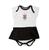 Vestido body torcida baby corinthians bebê oficial licenciad Branco, Preto