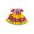 Vestido Caipira Junino com Bolsinha Infantil Papilloo Vermelho vivo