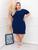 Vestido Camisão Plus Size -  G1, G2, G3 Azul marinho