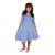 Vestido Ciganinha Infantil Menina Moda Blogueirinha Luxo Azul, Claro